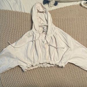 ZARA super cropped white jacket